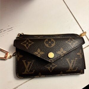 Louis Vuitton Monogram Envelope Card Holder Wallet Brown and Gold 100% AUTHENTIC